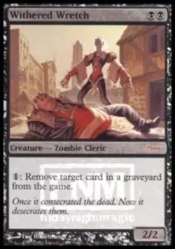 Heavy Played, English - 1 x MTG Withered Wretch - FNM Foil Promotional - Image 1