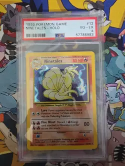 Pokemon TCG Ninetales Holo 1999 Psa 4 12/102 - Image 1