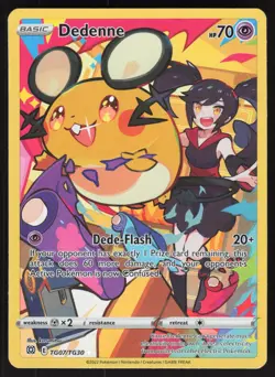 Dedenne TG07/TG30 Holo Brilliant Stars Trainer Gallery Pokemon NM - Image 1