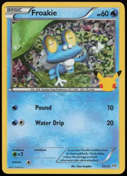 Froakie 022/025 MP McDonald's 25th Anniversary Promo Holo Pokemon - Image 1