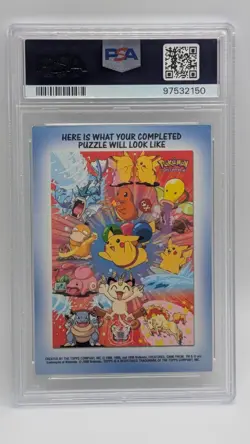 2000 Pokemon Topps TV Animation Series 2 Stick-Ons #19 Rattata #9 Blue Logo PSA! - Image 2