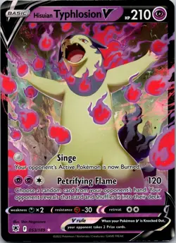 Hisuian Typhlosion V 053/189 Holo V Rare Astral Radiance Pokemon Holo Near Mint - Image 1