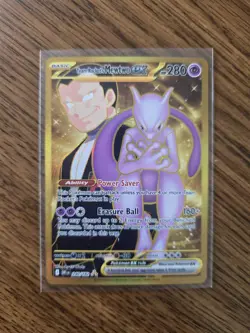 Pokemon Destined Rivals, Team Rocket's Mewtwo EX, 240/182 Full Art Holo - Image 1