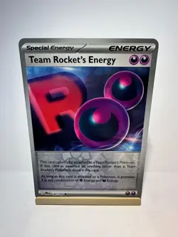 Team Rocket's Energy 182/182 Uncommon Destined Rivals Pokemon Reverse Holo NM - Image 1