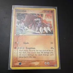 Pokemon Groudon 14/106 EX Emerald Rare Regular Basic Ancient 80 HP - Image 1