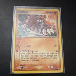 Pokemon Groudon 14/106 EX Emerald Rare Regular Basic Ancient 80 HP - Image 2