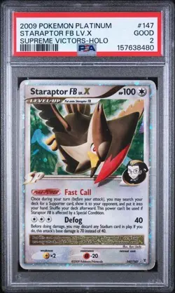Staraptor FB Lv.X PSA 2 147/147 Supreme Victors Pokemon TCG Holo - Image 1