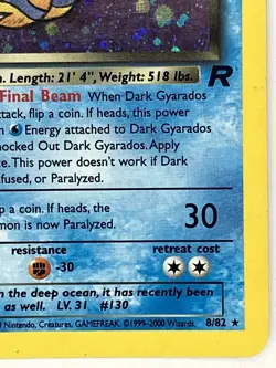 Dark Gyarados MP 8/82 Unlimited Team Rocket Pokemon TCG Holo - Image 5