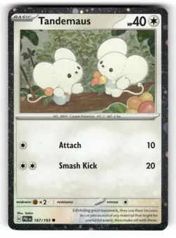 Tandemaus (Cosmos Foil) NM 167/193 Paldea Evolved Pokemon Holo - Image 1