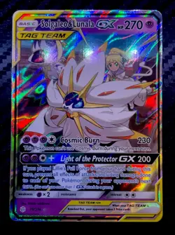 Pokemon TCG Solgaleo & Lunala GX 75/236 Cosmic Eclipse TAG TEAM Full Art Holo UR - Image 1