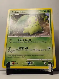 Chikorita [77/123] {Mysterious Treasures} Pokemon 2007 - Image 3