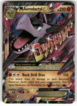 M Aerodactyl EX XY98 Holo Promo XY Promo Pokemon Damaged - Image 1