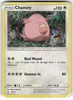 Chansey 010/012 Holo Promo McDonald's Promos 2018 Pokemon Damaged - Image 1