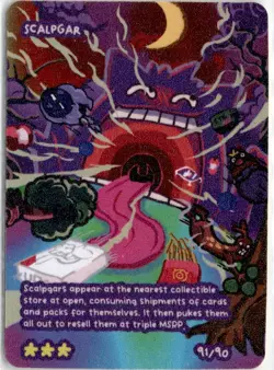 Scalpgar (Gengar) 91/90 - Rare - Pokedoodles No Scalp Set 1 Fan Art- Pokemon - Image 1