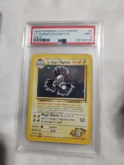 2000 Pokemon Gym Heroes LT. Surge's Magneton Holo PSA 9 #8/132 - Image 1