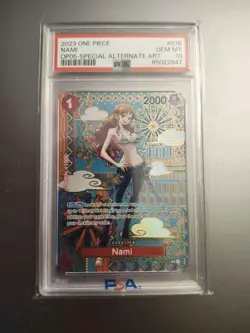 One Piece OP01-016 Nami OP05 Special SP Alternate Alt Art ENG PSA 10 - Image 1