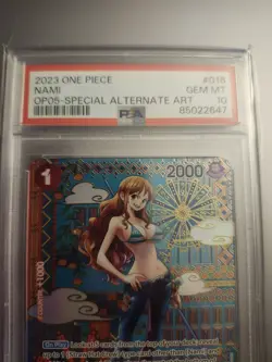 One Piece OP01-016 Nami OP05 Special SP Alternate Alt Art ENG PSA 10 - Image 2