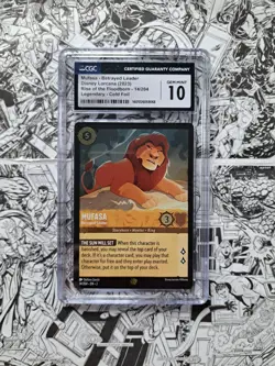 CGC 10 Mufasa Betrayed Leader Cold Foil Disney Lorcana Floodborn 14/204 GEM MINT - Image 1