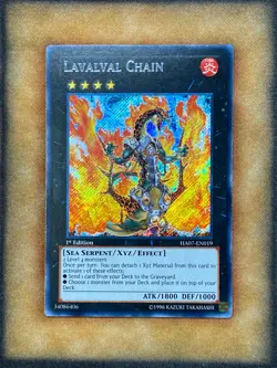 Yugioh Lavalval Chain HA07-EN019 Secret Rare 1st Ed LP - Image 1