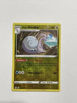 HISUIAN GOODRA 134/196 LOST ORIGIN POKEMON CARD REVERSE HOLO NM FREE SHIPPING - Image 1