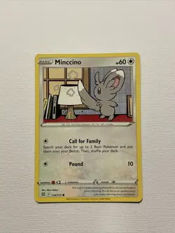 Minccino 124/172 Brilliant Stars Pokemon TCG Card NM - Image 1