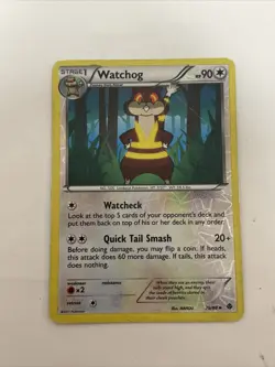 Pokemon Card Reverse Holo Watchog 79/98 BW Emerging Powers LP 2011 FREE SHIPPING - Image 1