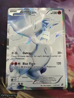 Pokemon TCG Reshiram Black and White Holo Card 113/114 2011 Full Art Edition - Image 4