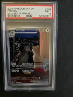 Pokemon TCG Persian 078/064 Shrouded Fable Holo Card, Illustration Rare, PSA 9 - Image 1
