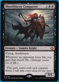 Bloodthirsty Conqueror Foundations MINT Black Mythic Rare CARD (502706) ABUGames - Image 1