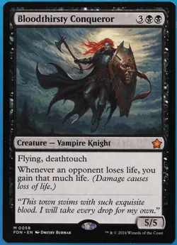 Bloodthirsty Conqueror Foundations MINT Black Mythic Rare CARD (502705) ABUGames - Image 1