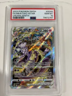 Mewtwo VSTAR Full Art Holo Promo Card GG44/GG70 Charizard VSTAR SWSH262 PSA10 - Image 3
