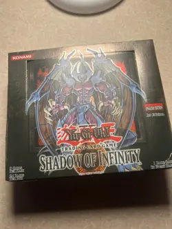 yugioh Shadow of Infinity & Enemy of Justice 1st ed hobby box empty - Image 5