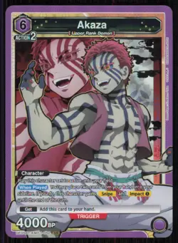 Akaza (052) UE05BT/KMY-1-052 UE05BT: Demon Slayer: Union Arena Foil NM - Image 1