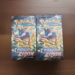 Lot Of 2 Pokemon TCG Crown Zenith Booster Pack English 10 Cards /freeMiniBinder - Image 1