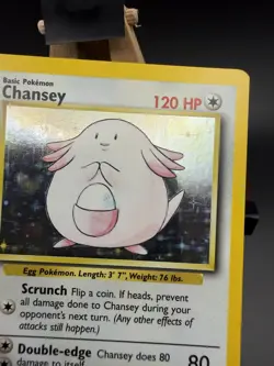 Chansey 3/102 Holo 1999 WOTC Pokemon TCG Base Set Unlimited Rare Card LP - Image 2