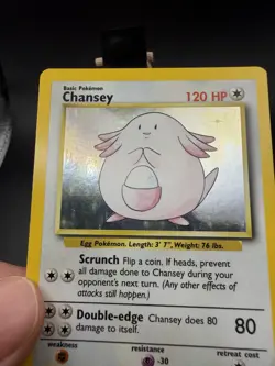 Chansey 3/102 Holo 1999 WOTC Pokemon TCG Base Set Unlimited Rare Card LP - Image 3
