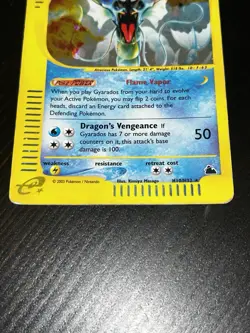 Pokemon Card-Gyarados-H10/H32-Holo-NoCrystal-Skyridge-ENG-POOR - Image 3
