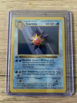 Pokemon Starmie 1st Edition 1999 Base Set Card 64/102 - Image 1