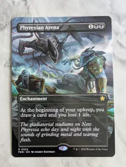 Phyrexian Arena (Borderless) Rare MTG FDN Foundations Card Draw Black | Unplayed - Image 1