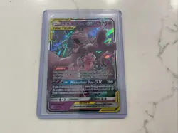 Pokemon TCG Mewtwo & Mew GX Full Art Holo Card 71/236 Unified Minds - Image 1