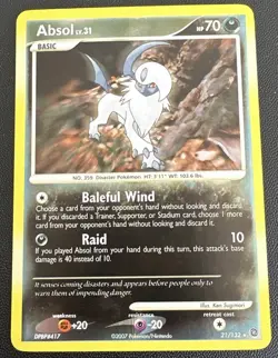 Absol 21/132 Reverse Holo Secret Wonders Pokemon Card 2007 LP/MP+ - Image 1