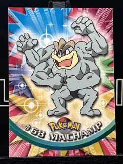 Machamp #68 1998 Topps Pokemon TV Animation Edition Black Logo Pokemon Card - Image 3