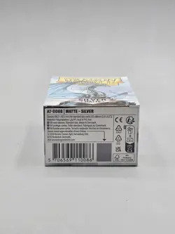 Dragon Shield 100 Silver Matte Sleeves Standard Size AT-11008 - Image 2