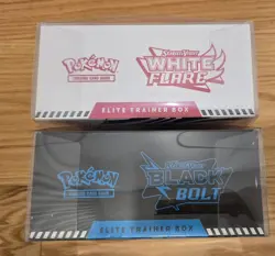 Black Bolt & White Flare Elite Trainer Box Pokemon TCG x2 ETB SEALED + Protector - Image 2