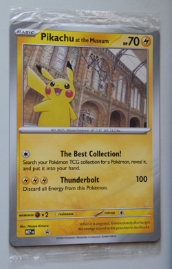 Pokemon "Pikachu at the Museum" PROMO *Oversized* Original Sealed - Near Mint - Image 1