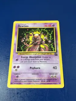 Mewtwo Black Star Promo 14 Pokemon Card MP - Image 1