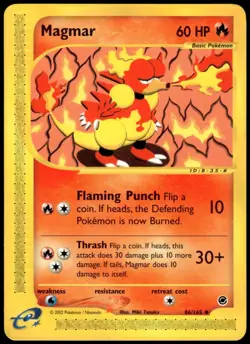 Magmar 86/165 Expedition Base Set Uncommon LP Pokemon 2002 - Image 1