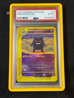 PSA 6 Gengar Reverse Foil 2002 Pokemon Expedition #13 Vintage TCG English - Image 1