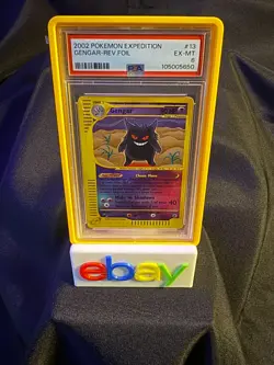 PSA 6 Gengar Reverse Foil 2002 Pokemon Expedition #13 Vintage TCG English - Image 5