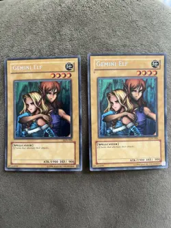 Yugioh Gemini Elf LON-000 Secret Rare LP x2 - Image 1